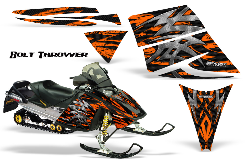 Ski-Doo Rev Graphics Kit Bolt Thrower Orange